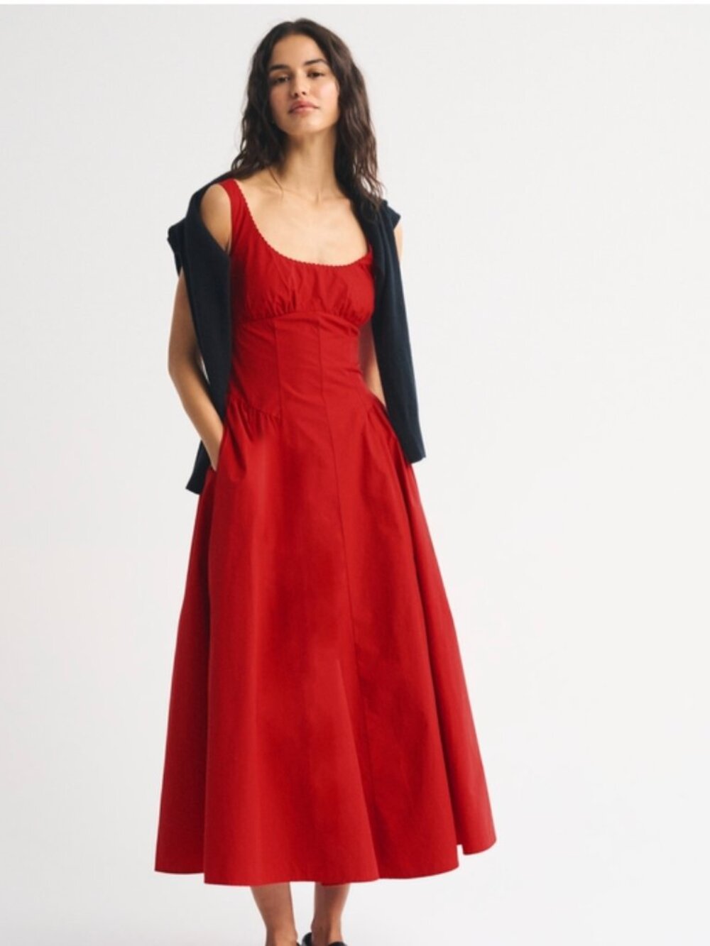 Abercrombie and Fitch Dylan Bra-free Red Dress Petite Size Large New With Tags